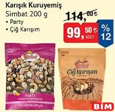 SİMBAT KARIŞIK KURUYEMİŞ 200 G SİMBAT KARIŞIK KURUYEMİŞ 200 G
